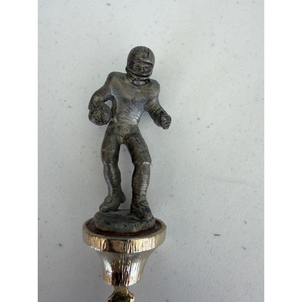 Vintage Metal Letter Opener w/ Pewter? Football Player 8 Inch Figurine